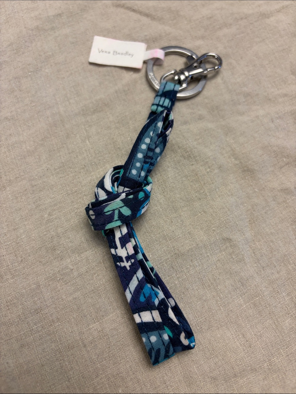 NWT Vera Bradley Navy Teal Floral Lanyard